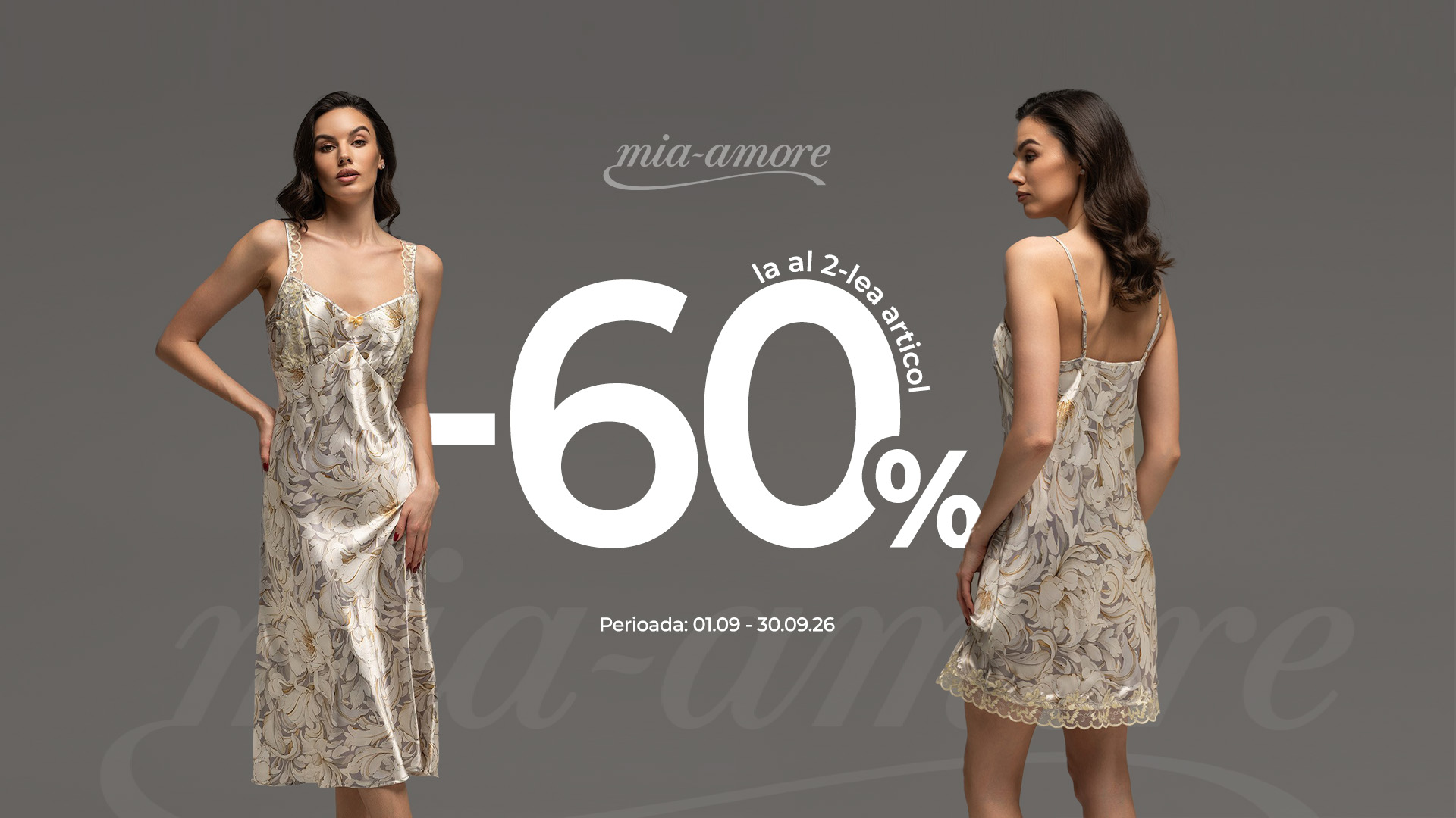 MIA AMORE: 2 pijamale, -60% la a doua!